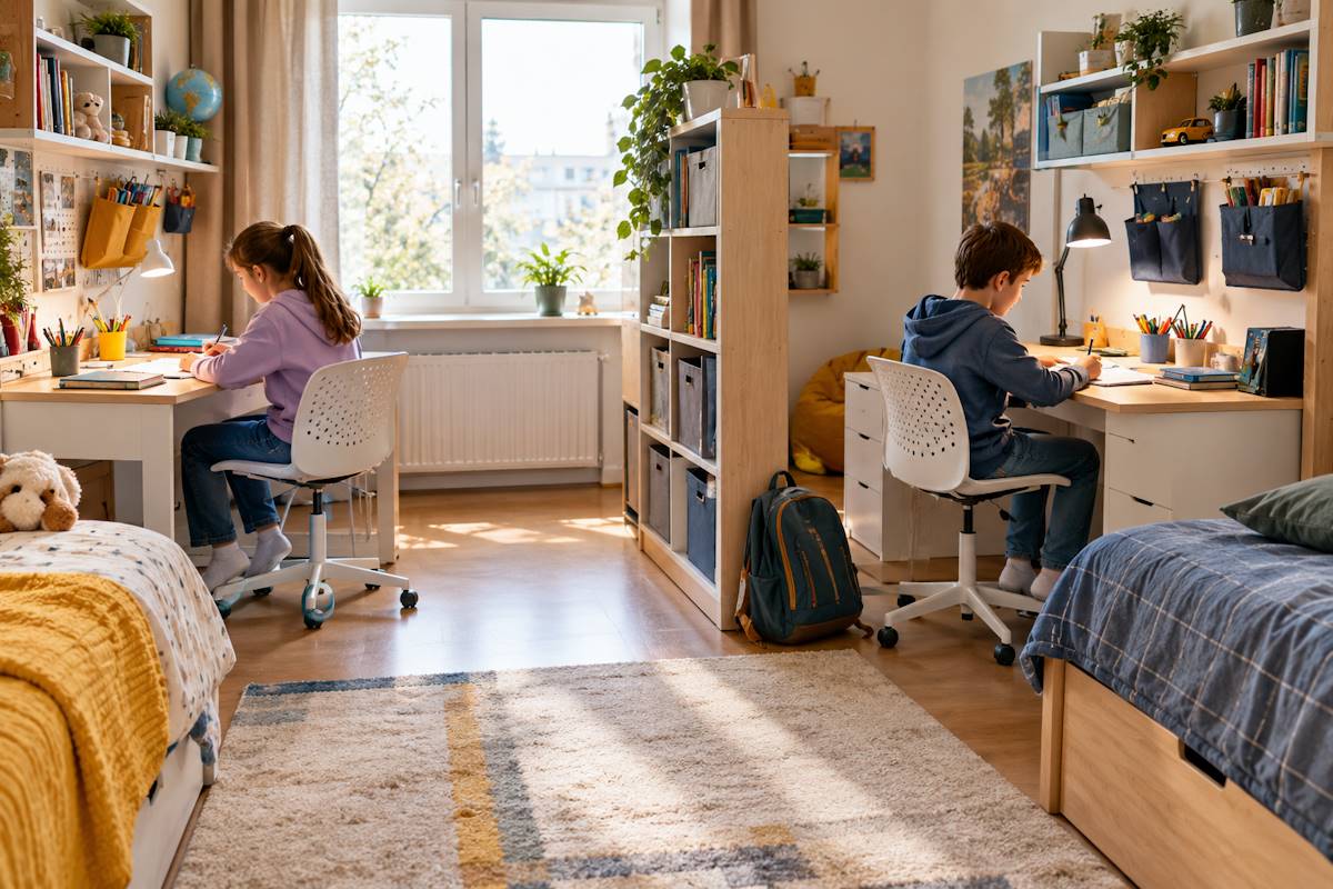 7 советов, как организовать рабочее место для двух детей в одной комнате