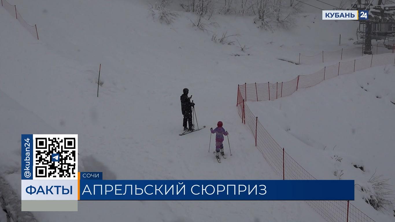 Более 30 сантиметров снега выпало за сутки в горах Сочи