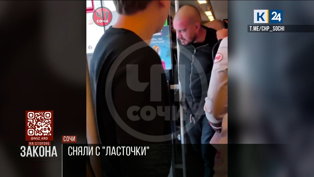 Буйного пассажира сняли с рейса «Ласточки» в Сочи