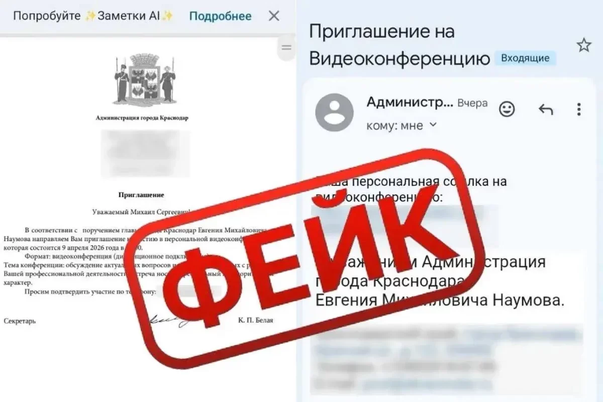 В МЦУ Краснодара назвали фейком приглашения на видеоконференцию от лица мэра