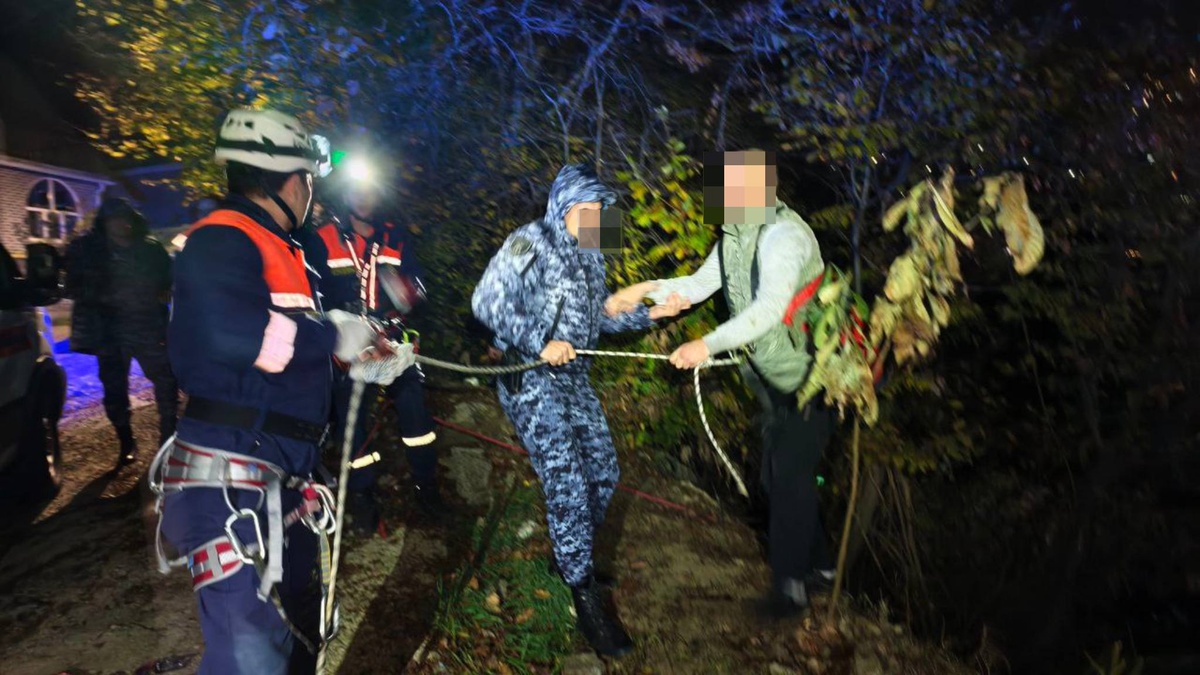 В Сочи супруги упали в овраг и застряли в колючих зарослях