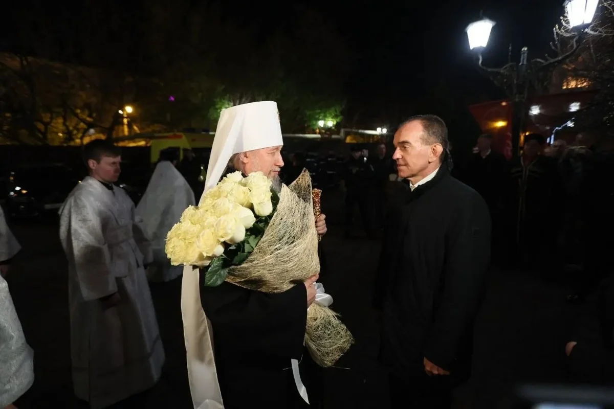 Кондратьев принял участие в Пасхальной службе в Свято-Екатерининском соборе