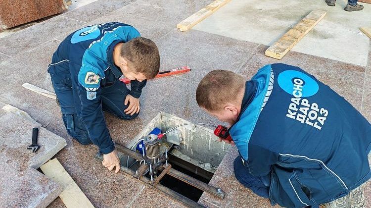 Краснодарский мемориал теперь на газу: Вечный огонь без перебоев!