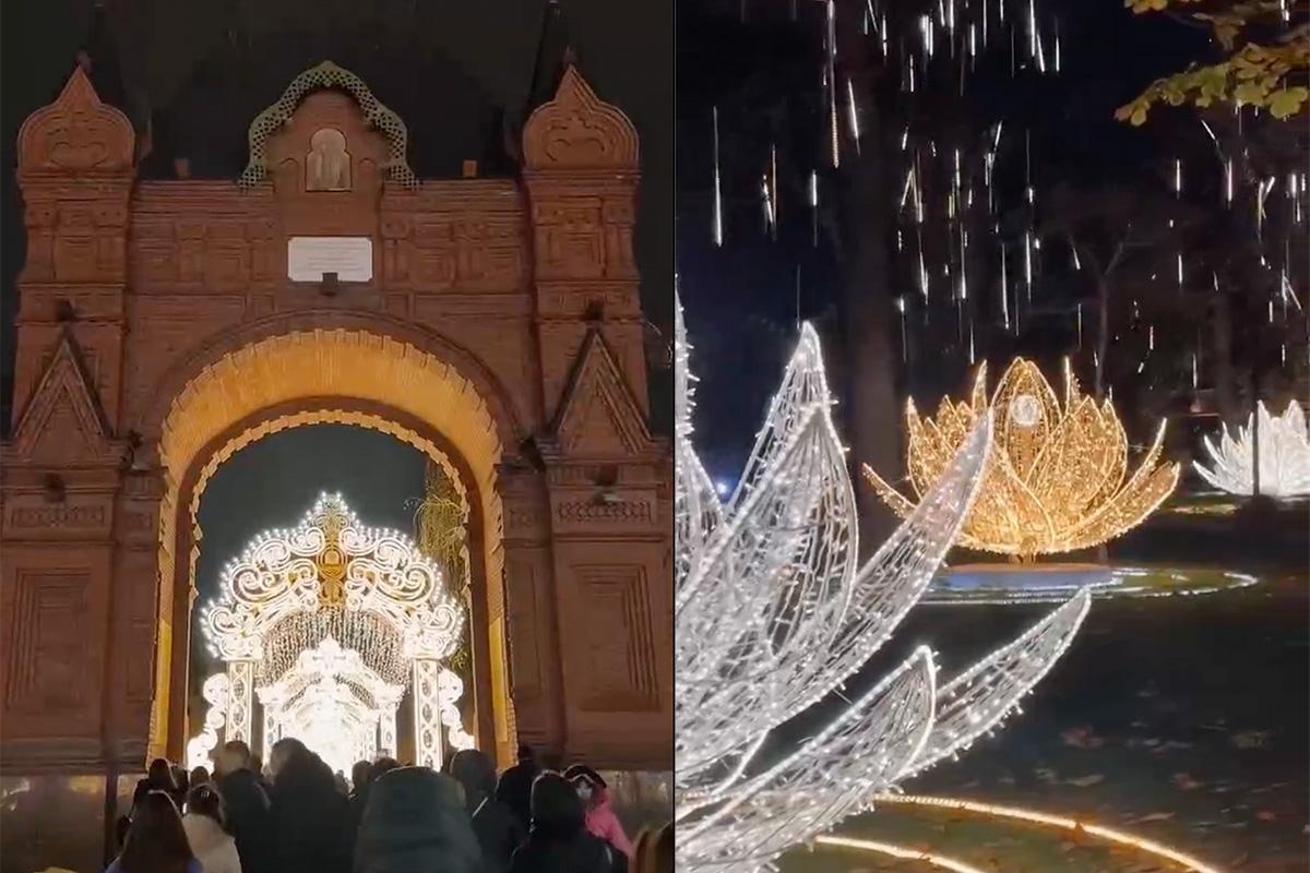 Новогоднюю иллюминацию включили в центре Краснодара