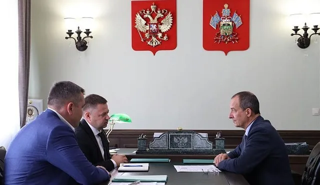 Юрий Бурлачко провел встречу с новым главой Брюховецкого района: обозначены первостепенные задачи
