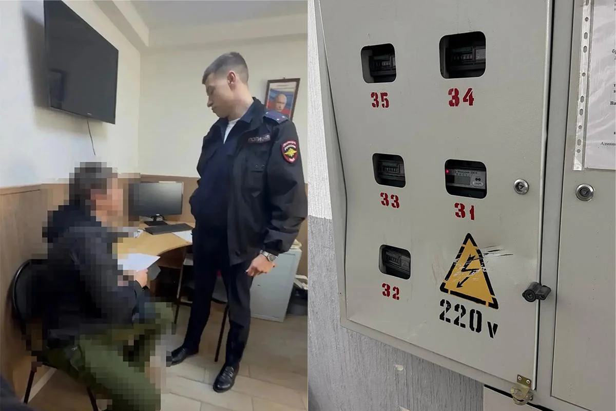 В Анапе задержали дебошира, разбившего подъездный электрощиток мачете