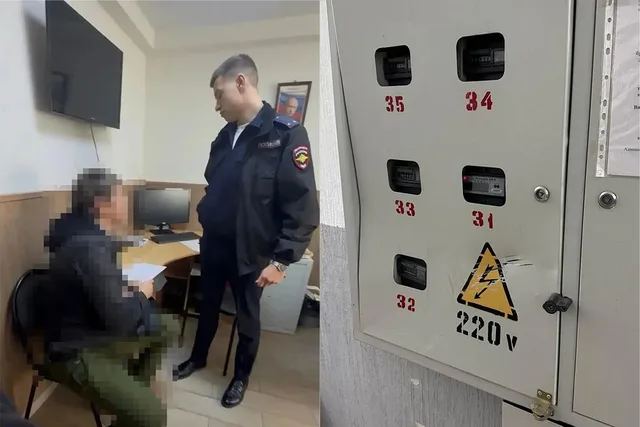 В Анапе задержали дебошира, разбившего подъездный электрощиток мачете