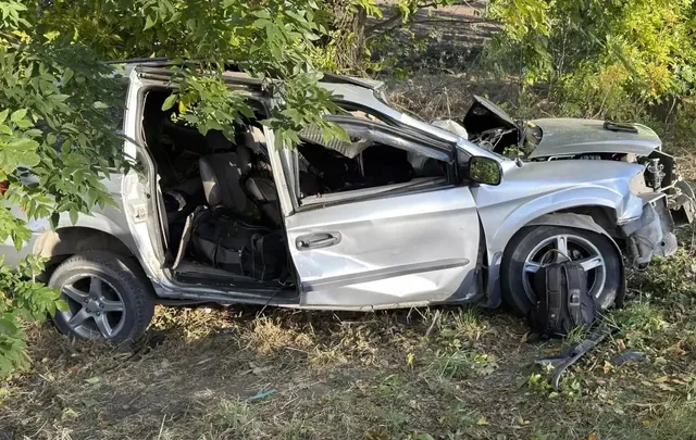 Легковушка влетела в дерево на трассе в Новокубанском районе, двое погибли