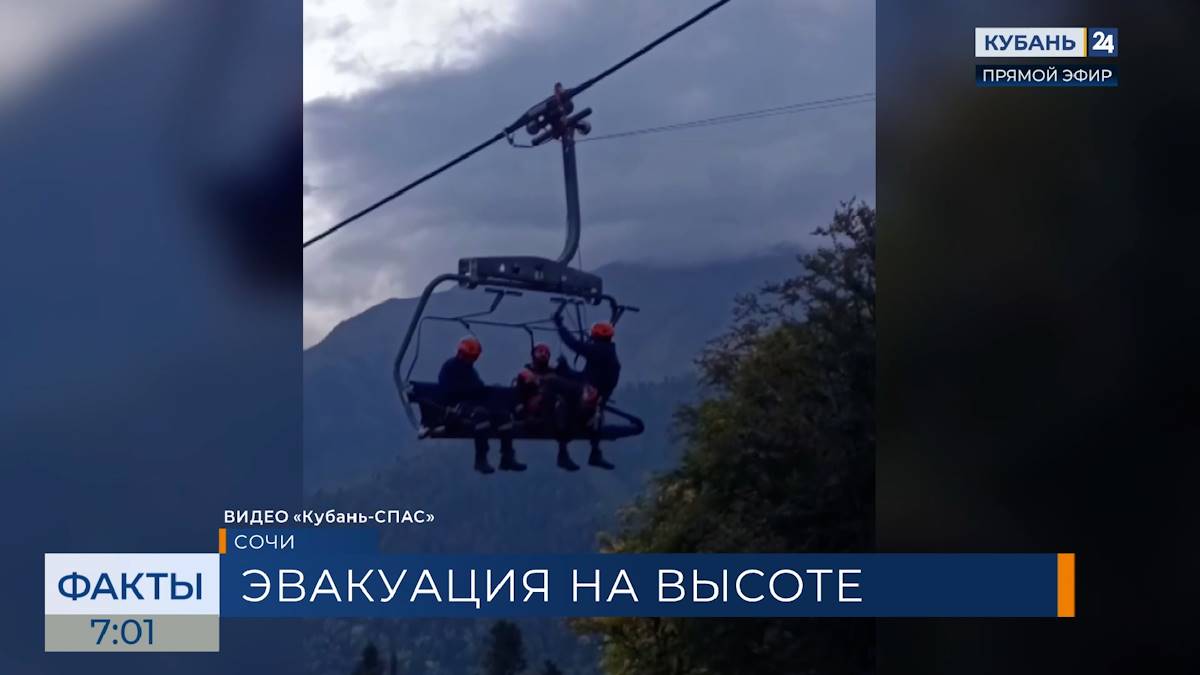 На одном из горнолыжных курортов Сочи прошла совместная тренировка спасателей